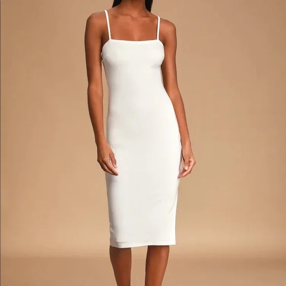 Lulus | Dresses | Lulus White Bodycon Midi Dress